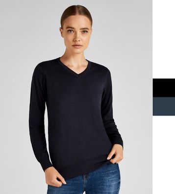 Kustom Kit Ladies` Arundel V-Neck Sweater KK353 NEU