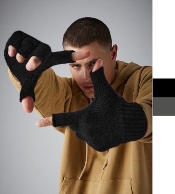 Beechfield Handschuhe Soft-Touch S/ M - L/ XL Fingerless Gloves B491 NEU