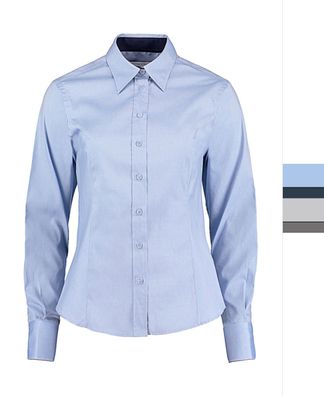 Kustom Kit Women`s Contrast Premium Oxford Shirt LS KK789 NEU