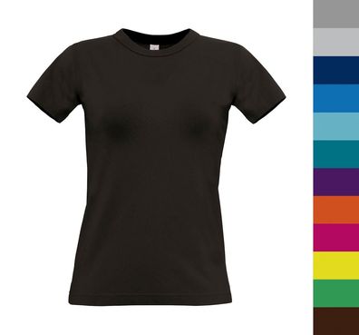 3er Pack B&C dünnes Damen T-Shirt in 22 Farben Baumwolle Exact 190 XS - 2XL NEU