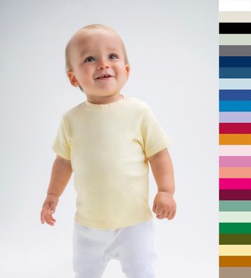 3er Pack BabyBugz Baby T-Shirt 3 bis 18 Monate in 12 Farben Baumwolle BZ02 NEU