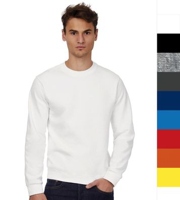 10er Pack Herren Sweatshirt B&C Rippstrickkragen Fair Wear Öko-Tex ID.002 WUI20