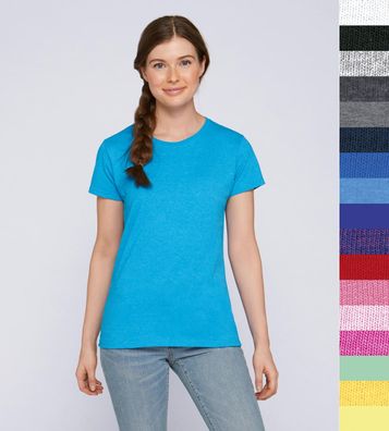 2er Pack Gildan Damen dickes T-Shirt Top 17 Farben Baumwolle Heavy Shirt 5000L