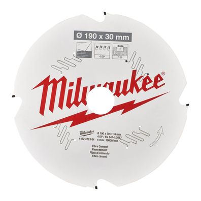 Milwaukee Kreissägeblatt 4932471380 sauberer Schnitt für Faserzement - 190x30mm