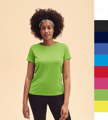 5er Pack Damen Performance T-Shirt Fruit of the Loom Lady-Fit XS-2XL 61-392-0