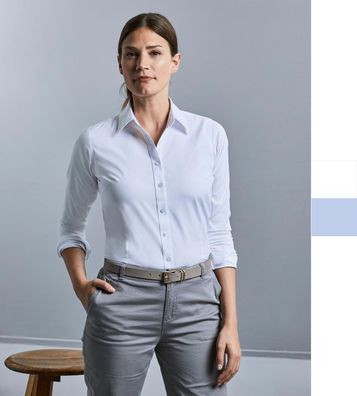 Russell Europe Ladies` LS Tailored Coolmax Shirt R-972F-0