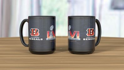 NFL Cincinnati Bengals Kaffeetasse Tasse Mug Superbowl Super Bowl LVI 15oz 450ml