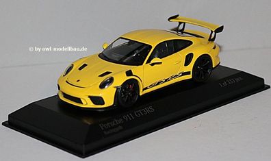 Minichamps 413067048 - Porsche 991 II GT3 RS 2018 - racing yellow. 1:43