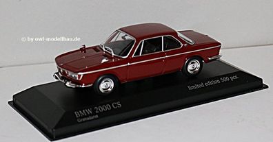 Minichamps 943025083 - BMW 2000 CS Coupe 1967 - Granadarot. 1:43