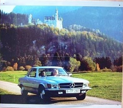 Blechschild Mercedes SLC, Oldtimer, PKW, Bild