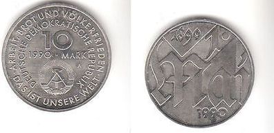 DDR Gedenk Münze 10 Mark 100. Jahre 1. Mai Feiertag 1990 (111195)