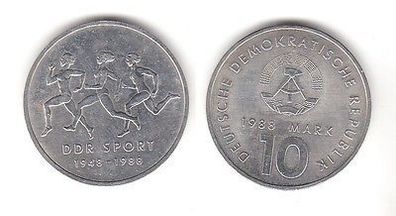 DDR Gedenk Münze 10 Mark 40 Jahre DDR Sport 1988 (111236)