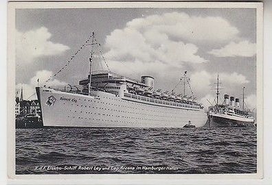 67258 Ak Elektro Schiff Robert Ley und Cap Arkona im Hamburger Hafen 1939