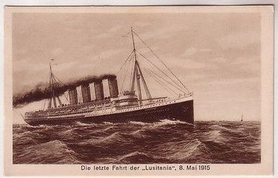 66787 Ak Die letzte Fahrt der "Lusitania" 8. Mai 1915