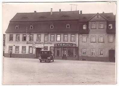 66903 Original Foto Frohburg Hotel Roter Hirsch um 1930