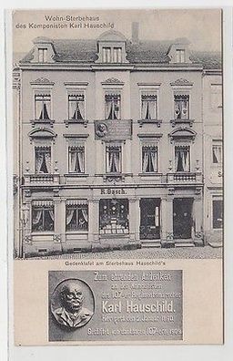 65924 Ak Leisnig Wohn-Sterbehaus des Komponisten Karl Hauschild um 1910