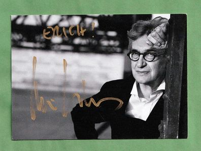 Wim Wenders - (deutscher Regisseur und Fotograf.) - Autogrammkarte pers. signiert