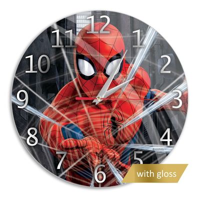 Wanduhr gläzend Spiderman Clock Uhr DC Helden Held
