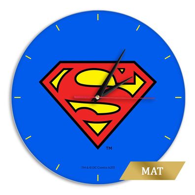 Wanduhr Matt Superman Wallclock Uhr Clock Helden