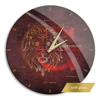 Wanduhr glänzend Harry Potter Gryffindor Clock Uhr Wallclock