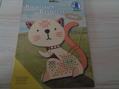 Kreuzstich-Bastelset " Katze" mit Bastelanleitung