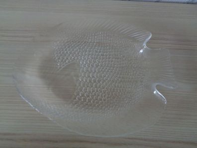 Glasteller Fisch, Fischteller, Servierplatte 26 x 21,5cm