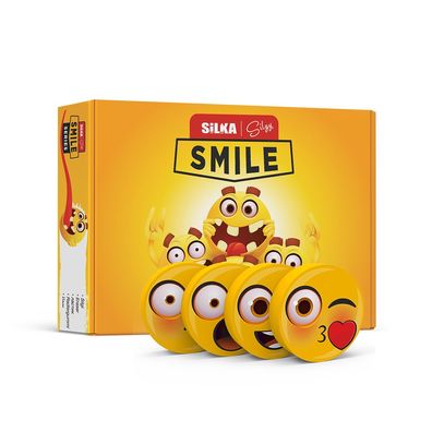 Silka 36 Stück Smile Radiergummis | Radierer für Kinder und Erwachsene
