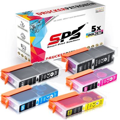 5er Multipack Set kompatibel für Canon Pixma TS9550 (2988C006) Druckerpatronen ...