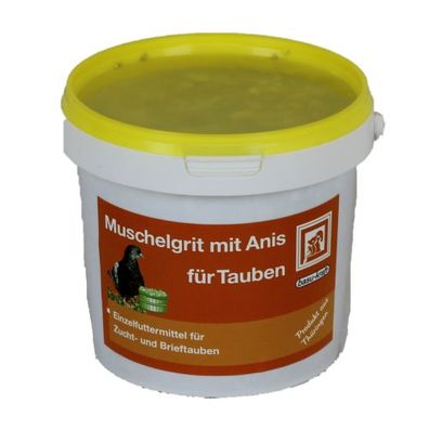 Muschelgrit mit Anis 1,5 kg / 7 kg - Calciumgabe für Zuchttauben Brieftauben Tauben