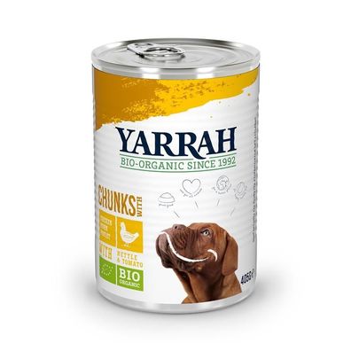 Yarrah Bio Dog Bröckchen Huhn 405g (Menge: 12 je Bestelleinheit)