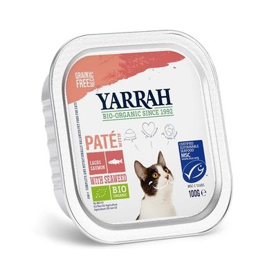 Yarrah Bio Cat Schale Pastete getreidefrei Lachs (MSC) 100g (Menge: 16 je Bestelleinh