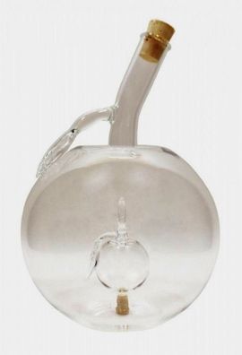 Mundgeblasene Spirituosen Glasflasche Apfel in Apfel 0,5 Liter, klar