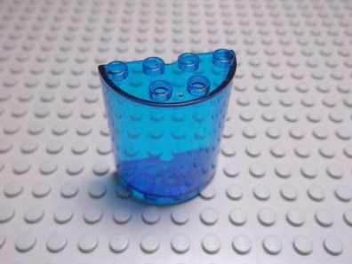 Lego 1 Zylinder Halbzylinder 2x4x4 transparent dunkelblau 6259