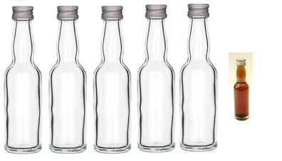 10 Glasflasche Kropfhalsflasche leer 200 ml Füllvolumen incl. Schraubverschluss