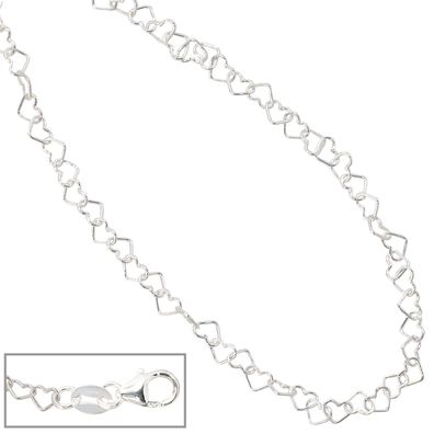 Kinder Collier Halskette aus Herzen Herzchen 925 Sterling Silber 35 cm Kette
