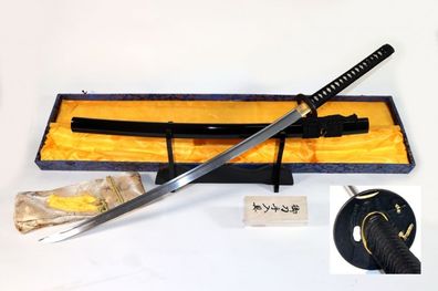Genji Katana mit 12-mal gefalteter Damast Klinge Feng Lin Handgeschmiedetes Samurai S