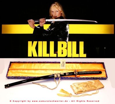 Kill Bill Hattori Hanzo Katana mit 12-mal gefalteter Damast-Klinge Handgeschmiedetes