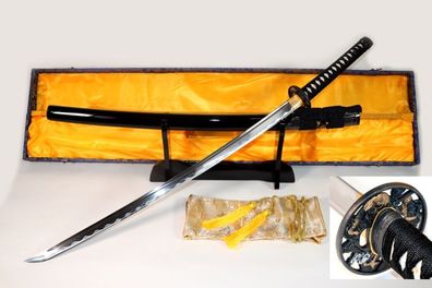 Samuraischwert der Serie FENG LIN mit eingearbeiteter Schlangenhaut. "Snake sword fi