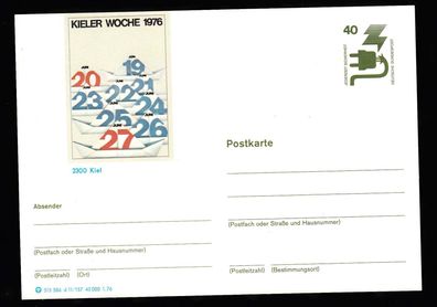 163) Bund 1976 Ganzsache Bildpostkarte P116 - 2300 Kiel