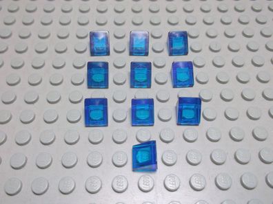 Lego 10 Dachsteine transparent dunkelblau 1x1 30 Grad 50746 oder 54200