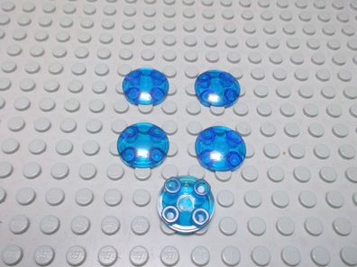 Lego 5 transparent dunkelblau Teller Gleitsteine 2x2 2654