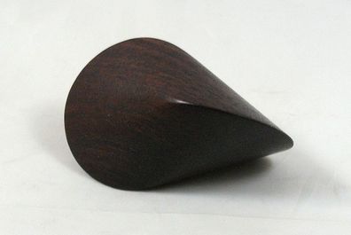 Oloid Palisander-Holz dunkel, geräuchert, 7,5 cm Holz-Kunst-Artikel nach Paul Schatz