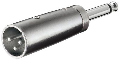 XLR Adapter; AUX Klinke 6,35 mm mono Stecker zu XLR Stecker