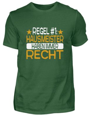 REGEL #1: Hausmeister Habenimmer RECHT - Herren Basic T-Shirt-YL13GU6J