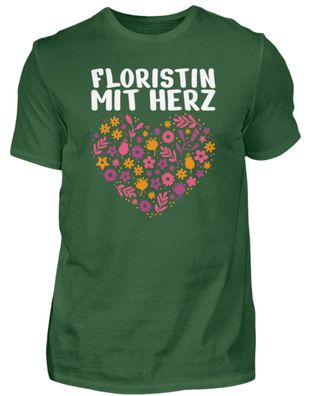 Floristin MIT HERZ - Herren Basic T-Shirt-9CFK05WR