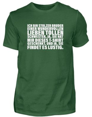 ICH BIN Stolzer BRUDER EINER Wundervolle - Herren Basic T-Shirt-A3D3VV32