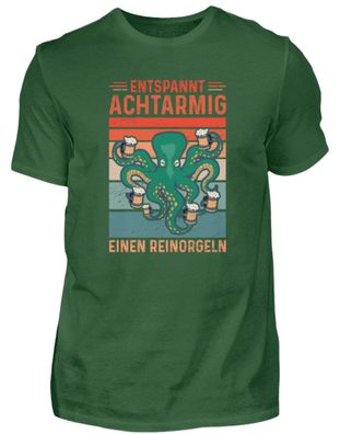 Entspannt Achtarmig EINEN Reinorgeln - Herren Basic T-Shirt-7MBFJ166