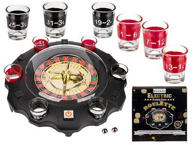 Trinkspiel Elektroisches Roulette mit 6 Gläsern