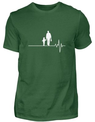 Vater und Tochter Heartbeat Liebe - Herren Basic T-Shirt-I7DZP5R5