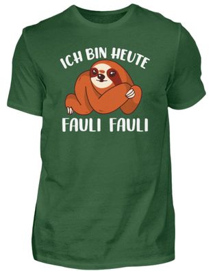 ICH BIN HEUTE FAULI FAULI - Herren Basic T-Shirt-ZUT1I55D